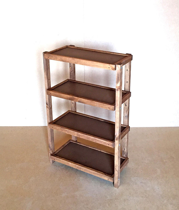 Етажерка розбірна "Честер" 4 полиці 30х60х100 капучино Миколаїв - фото 1