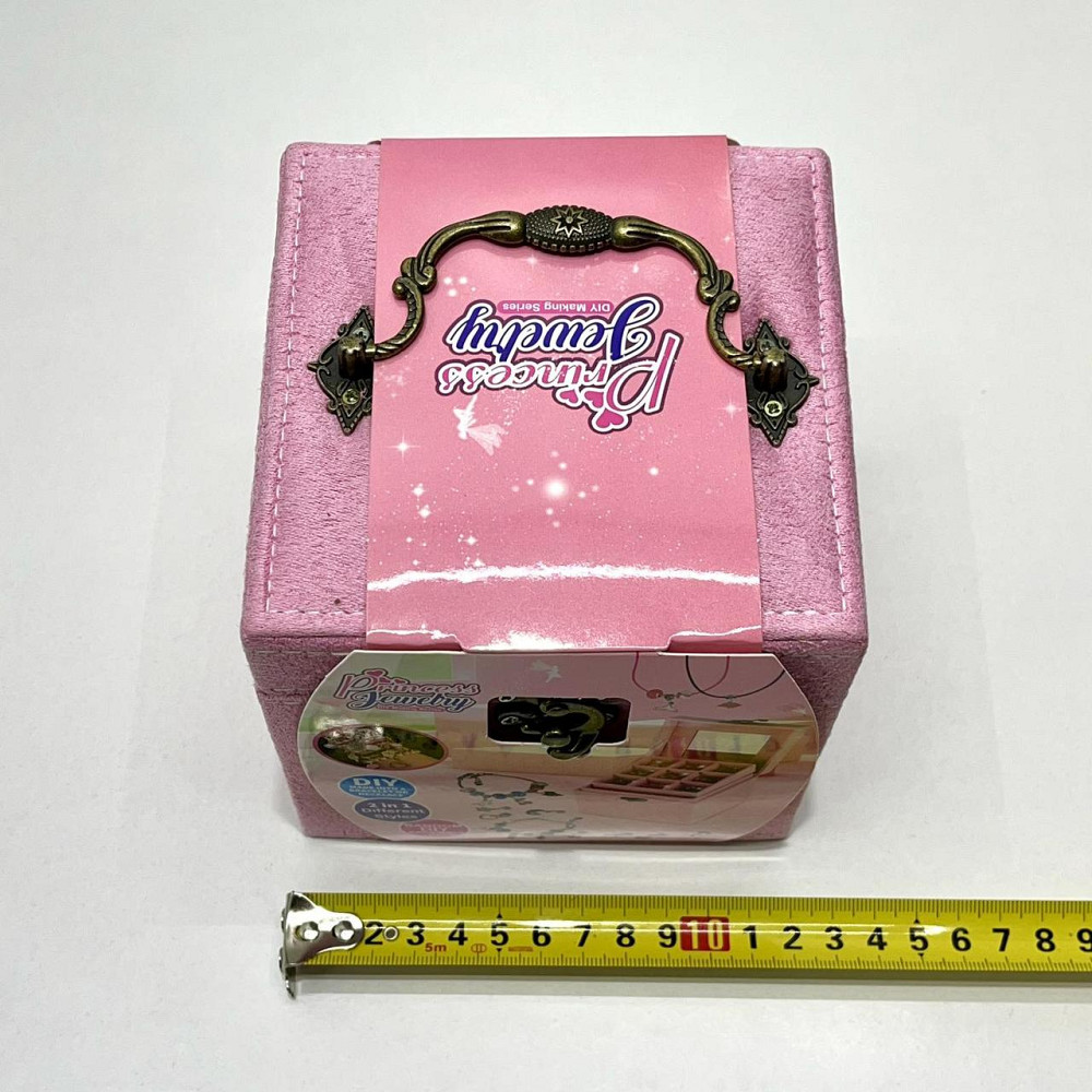 Набір для творчості прикраси дзеркальце набір намистин та підвісок основи для браслетів та намиста пінцет у валізі Світло-рожевий Чернигов - изображение 7