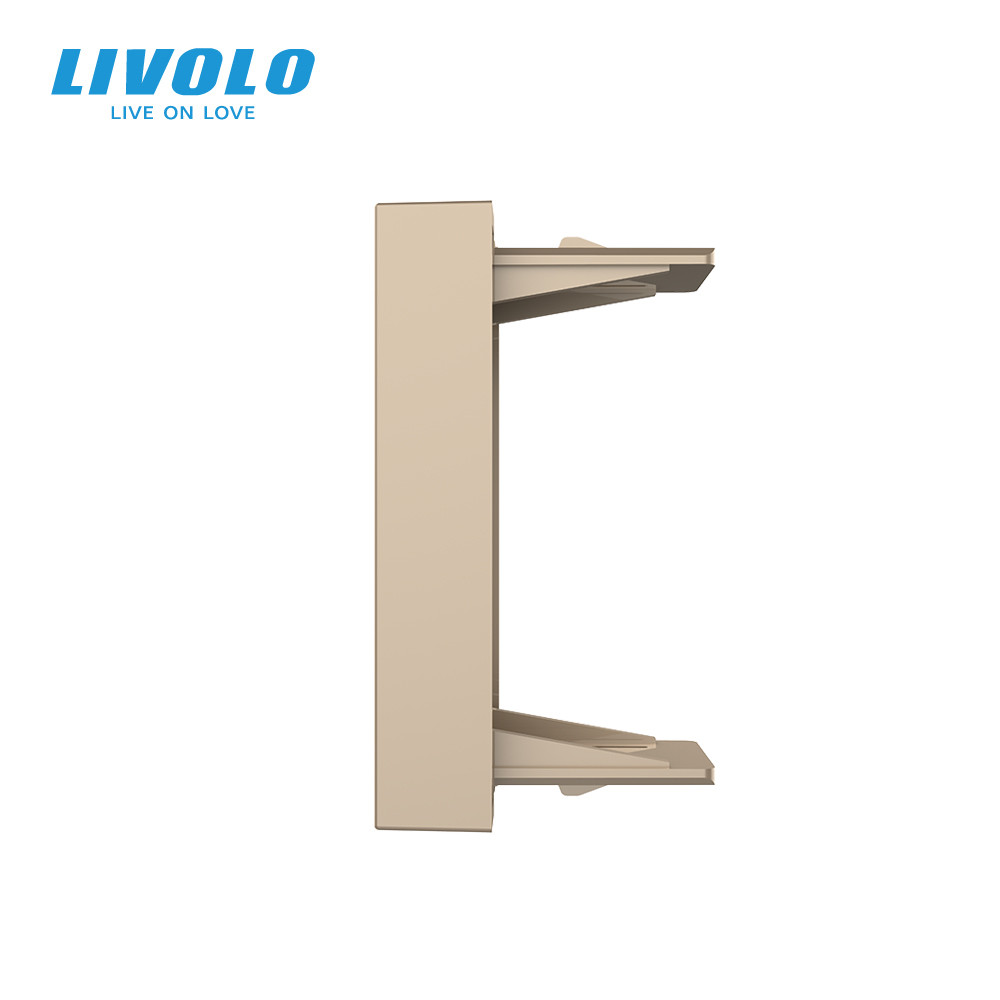 LIVOLO Заглушка для розетки LIVOLO, золота, модуль 22.5×45 мм, 0.5 поста (VL-FCMB-1AP) Коломия - фото 4