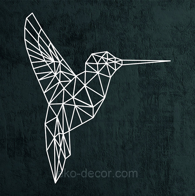 Настенный декор Панно «Колибри» Декор на стену 70*60 см, Белый Киев - изображение 9