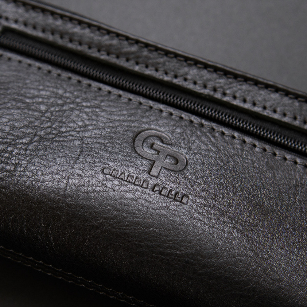 Ключниця з монетницею GRANDE PELLE 11371 Чорний Київ - фото 2