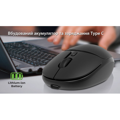 Мышка REAL-EL RM-335W Wireless Black (EL123200055) Винница - изображение 6