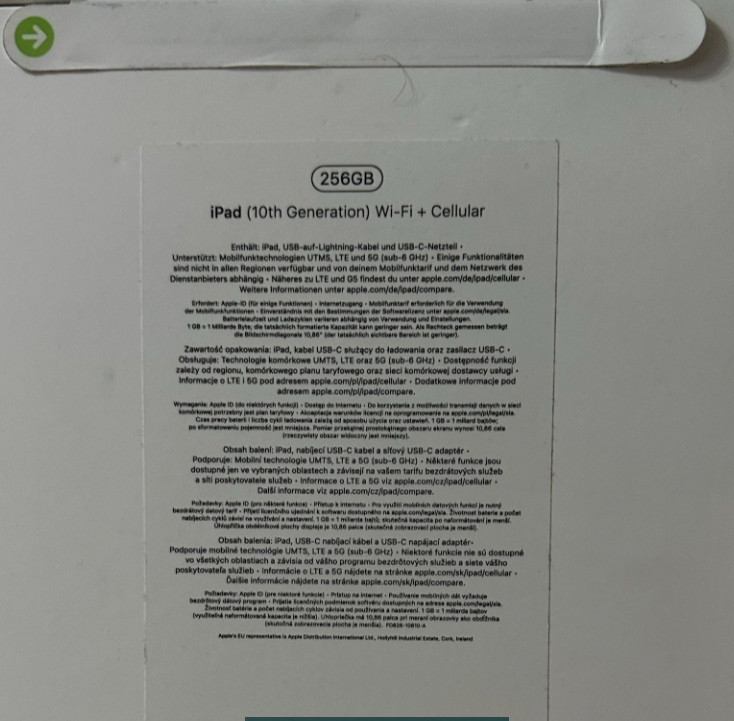 Планшет iPad 10 Gen 256Gb. Blue + LTE Київ - фото 1