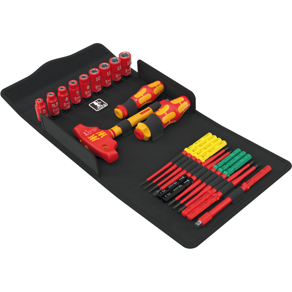 Викрутки діелектричні з тріскачкою Wera з комплектом насадок+набір торцевих головок і Т-подібна викрутка 25од. 05006632001 Одеса - фото 1