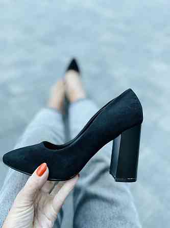 Q&Q Туфлі жіночі QQ C1-8 чорні (весна-осінь, еко-замша) (4745) 36 Коломыя