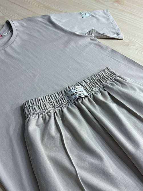 Костюм жіночий CAPPITONE 101212 оверсайз футболка і джогери з нашивками сірий, сірий, L Київ - фото 13