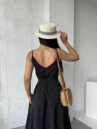 Жіночий літній сарафан максі "Charlotte" оптом | Норма і батал Чорний, 50-52 Київ