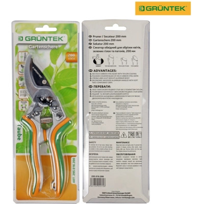 Секатор Gruntek Taube обводной, d 16мм, 200мм (295016200) Винница - изображение 8