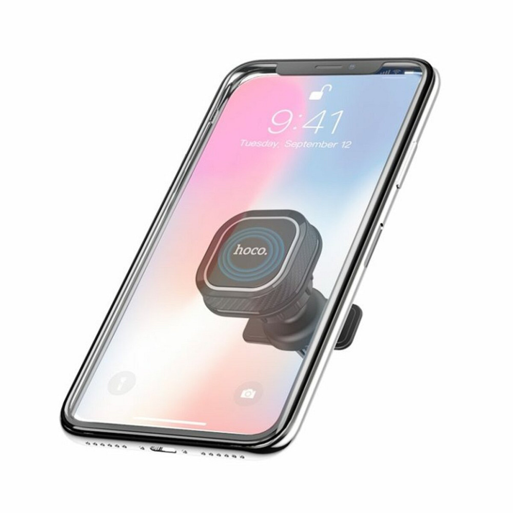 Тримач для мобільного HOCO CA52 Intelligent air outlet in-car holder Black+Gray Київ - фото 4