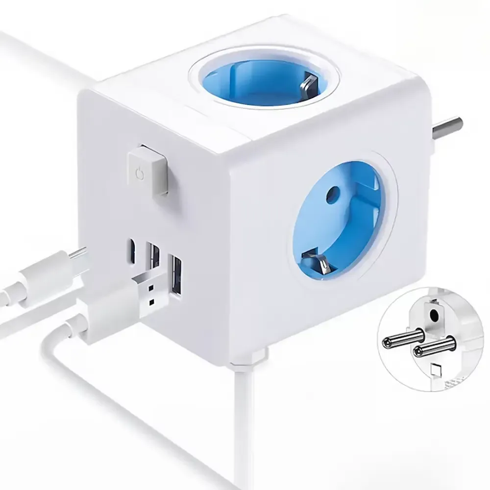 Разветвитель Power Cube с 4 розетками и 3 USB Киев - изображение 7