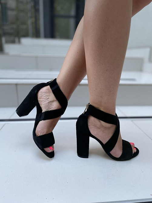 SANTINI Босоніжки жіночі SANTINI 259362-21 чорні (літо, замша натуральна) (3773) 36р.37р.38р. Коломия - фото 7