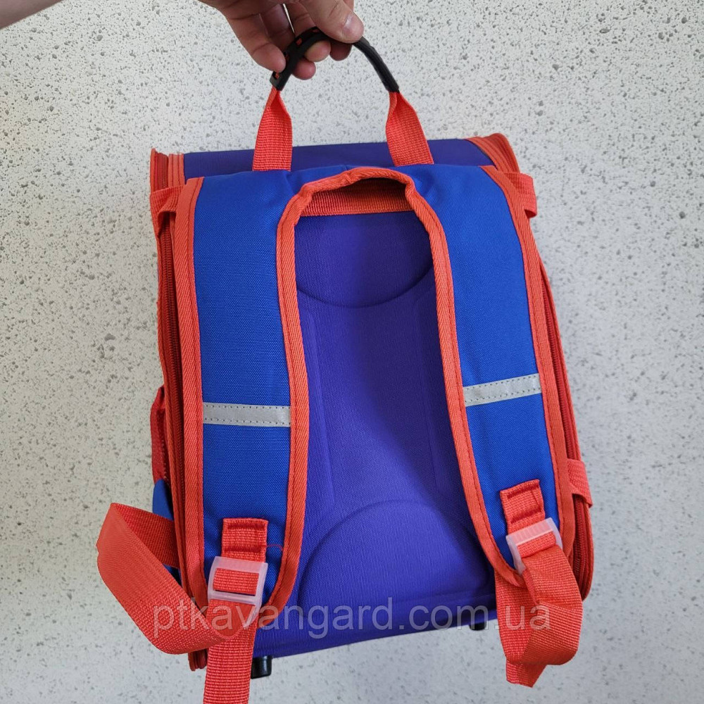 Школьный портфель ортопедический мальчику 1 класс, каркасный, 3D принт самолет, синий Хмельницкий - изображение 3