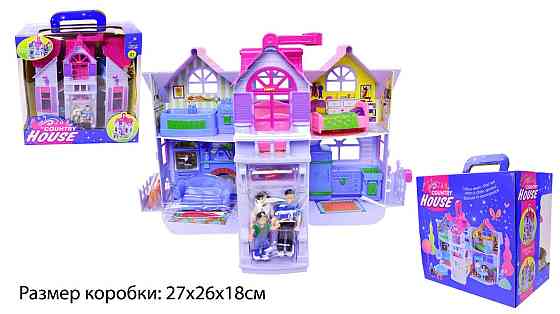 Домик PL519-0801 (F611) (18шт) коробка на укр. языке, раскладной, с фигурками, с мебелью, в кор. 2,  Киев