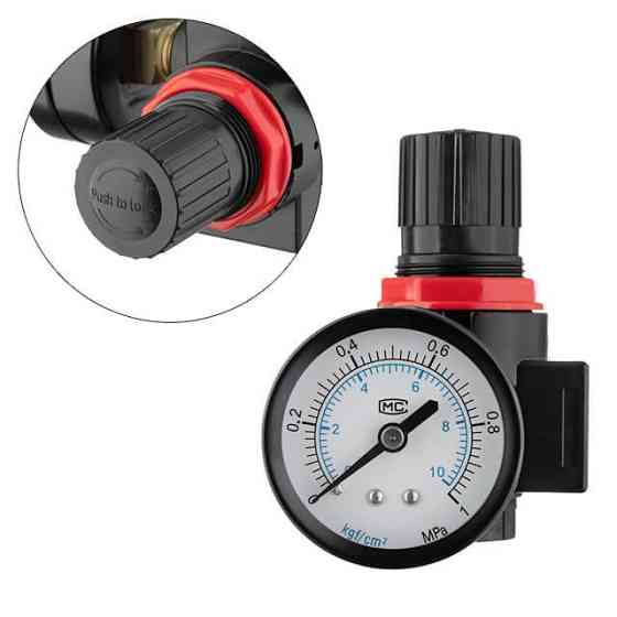 Регулятор тиску 1/2", до 8 атм, до 1800 л/хв INTERTOOL PT-1426 Київ