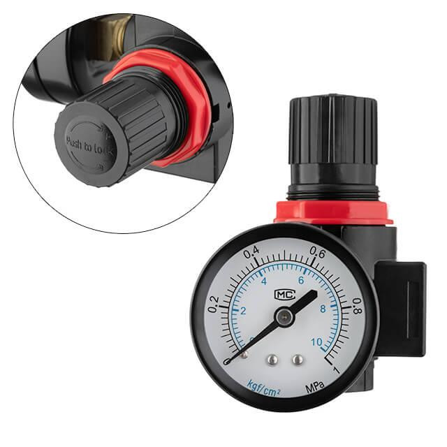 Регулятор тиску 1/2", до 8 атм, до 1800 л/хв INTERTOOL PT-1426 Київ - фото 4