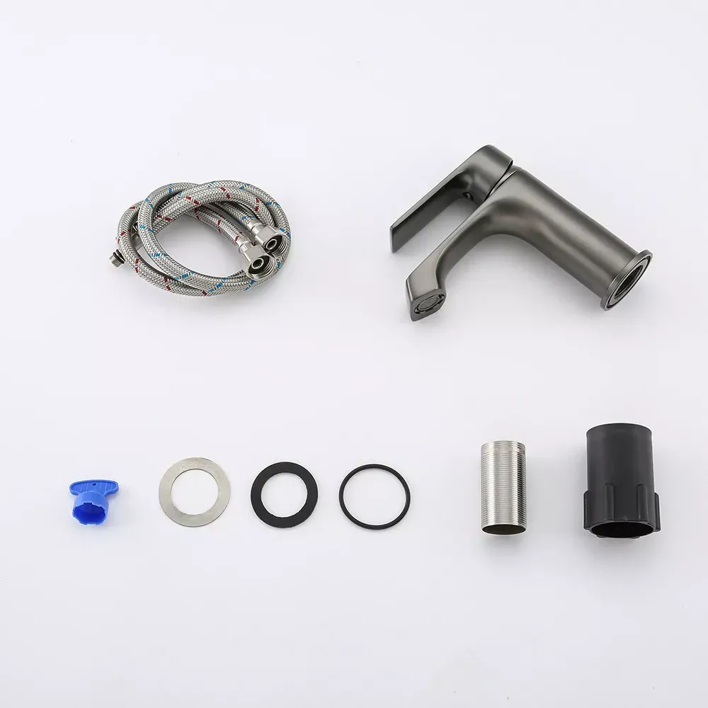 Змішувач для умивальника Frap F1071-9 графіт Київ - фото 7