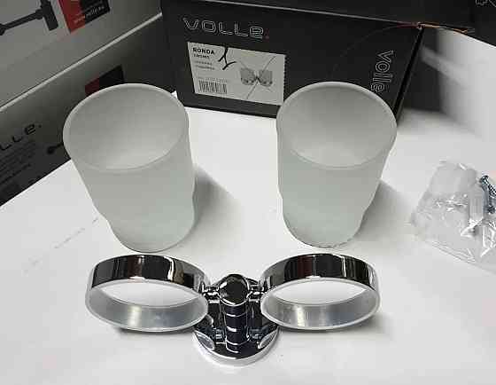 Стакан подвійний для зубних щіток VOLLE RONDA cromo хром Київ