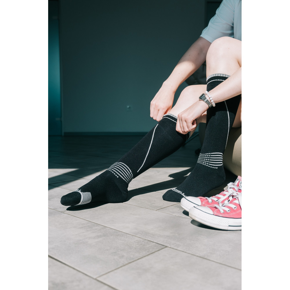 Водонепроникні шкарпетки Dexshell Longlite Socks 2.0, сірі полоски, розмір L (43-46) Київ - фото 6