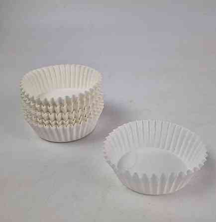 Тартолітка для кексів 9А кругла біла D70 H27,5 (100 шт.) (1 уп.) Харків