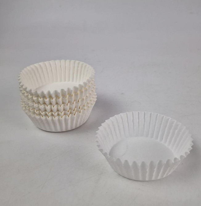 Тартолітка для кексів 9А кругла біла D70 H27,5 (100 шт.) (1 уп.) Харків - фото 2