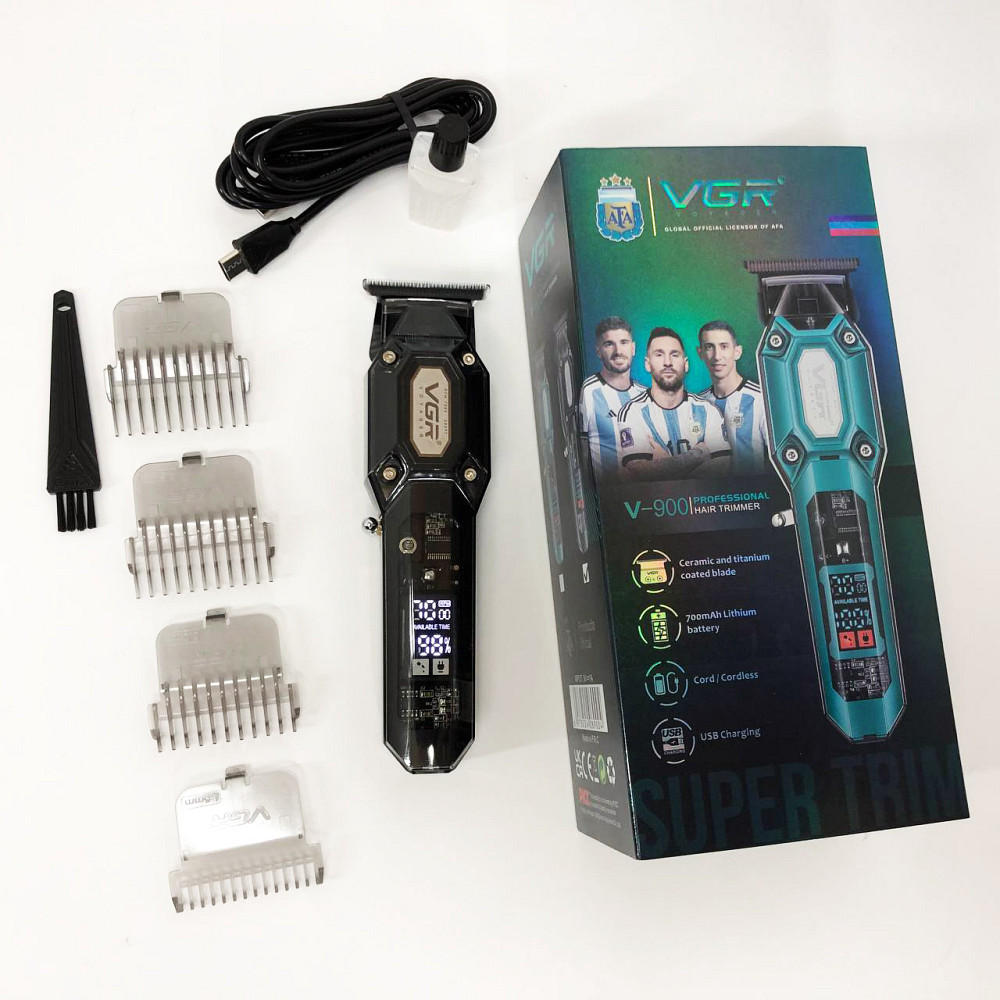 Портативна ручна машинка для стрижки волосся, Професійний тример з насадками, Машинка для підстригання PG-76 Івано-Франківськ - фото 10