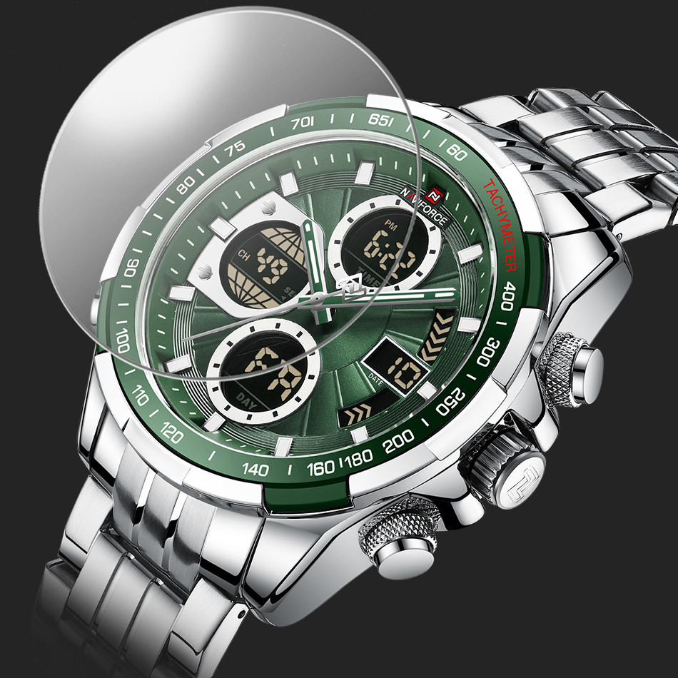 Часы мужские тактические Naviforce Fly Steel Серебристый Киев - изображение 19