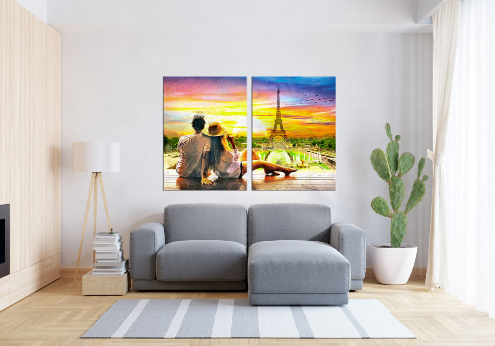 Модульная картина в гостиную / спальню  Париж   TLV-2_055 120х170 см Київ - фото 3