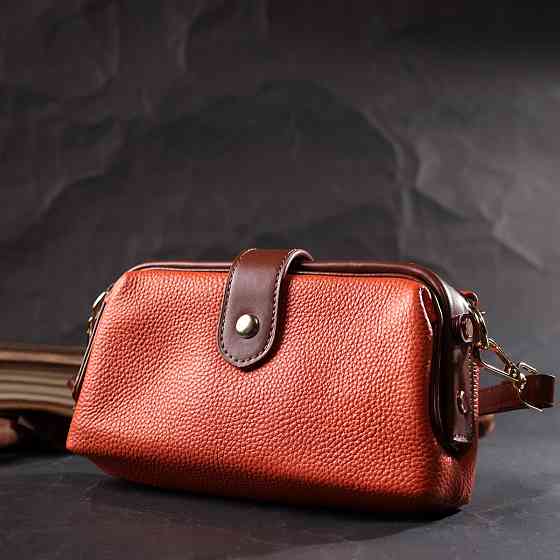 Яркий клатч с интересной защелкой из натуральной кожи (Vintage) Киев