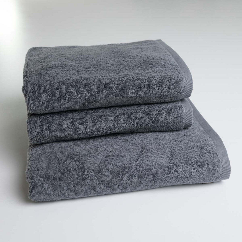 Набір готельних рушників 3шт GM Textile 50х90см, 50х90см, 70х140см 500г/м2 (Сірий) Суми - фото 1