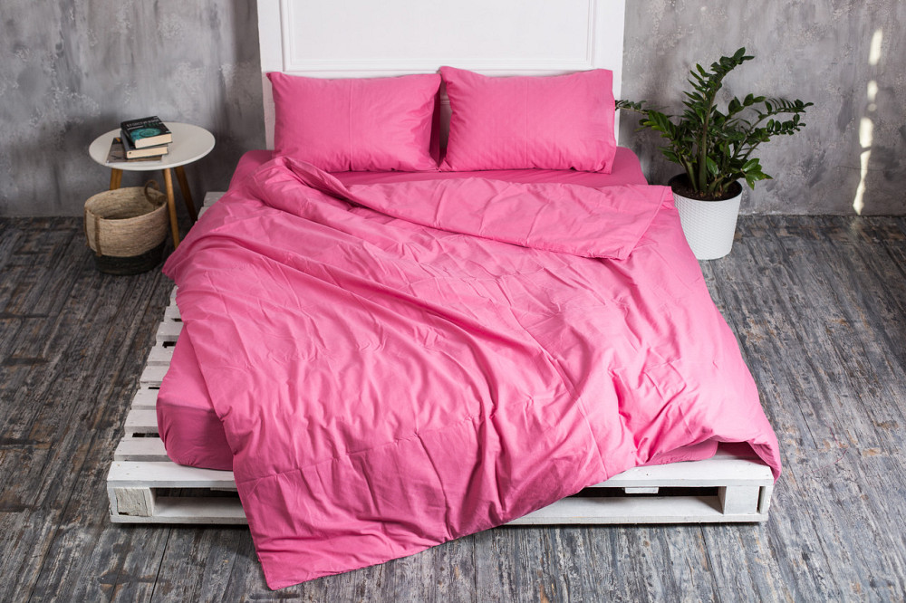 Ecotton Комплект постілі Ecotton двоспальний Підковдра та 2 наволочки рожевий Коломия - фото 1