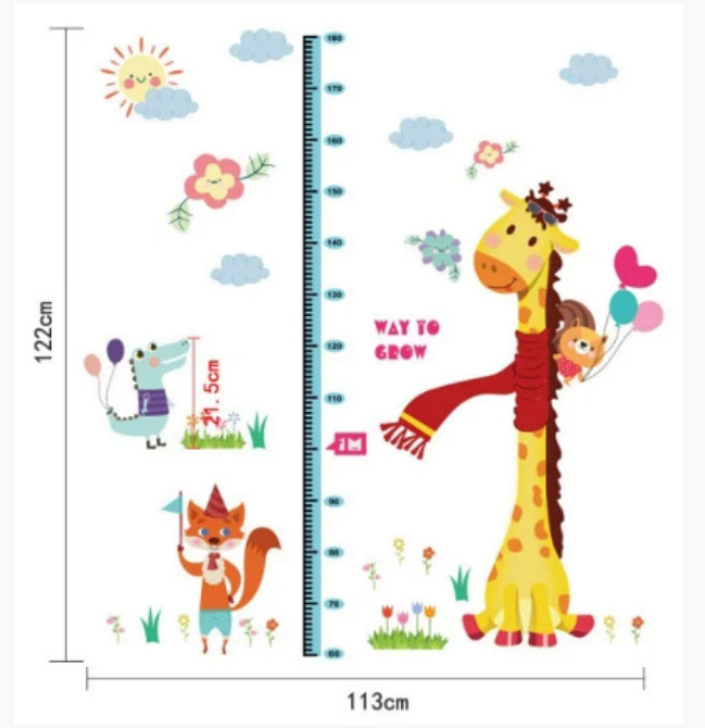 Наклейка интерьерная Ростомер с жирафом Киев - изображение 2
