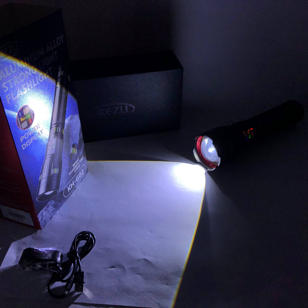 Ручной фонарик cob G02-PM60-TG, Ручной светильник с мощным лучом Фонарь металлический XI-15 Львов - изображение 8