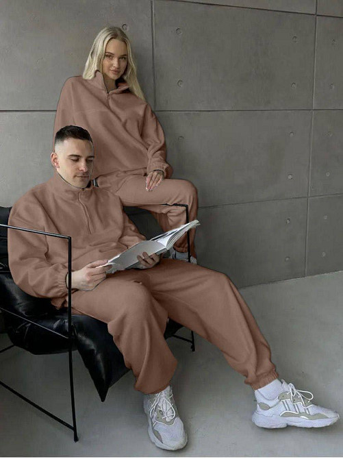 Стильний жіночий теплий костюм двосторонній щільний фліс Моко, 42/44 Одеса - фото 1