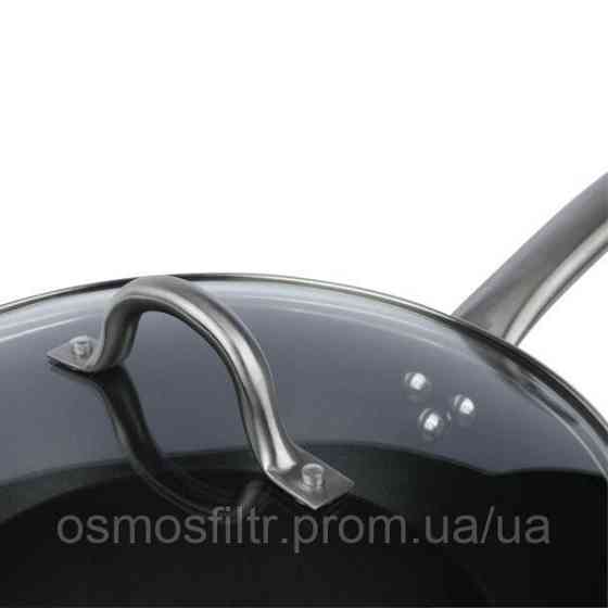 Сковорода Axentia Blackline Ø 28 см ручка нерж аллюминий антипригарное покрітие PTFE (135646) Киев