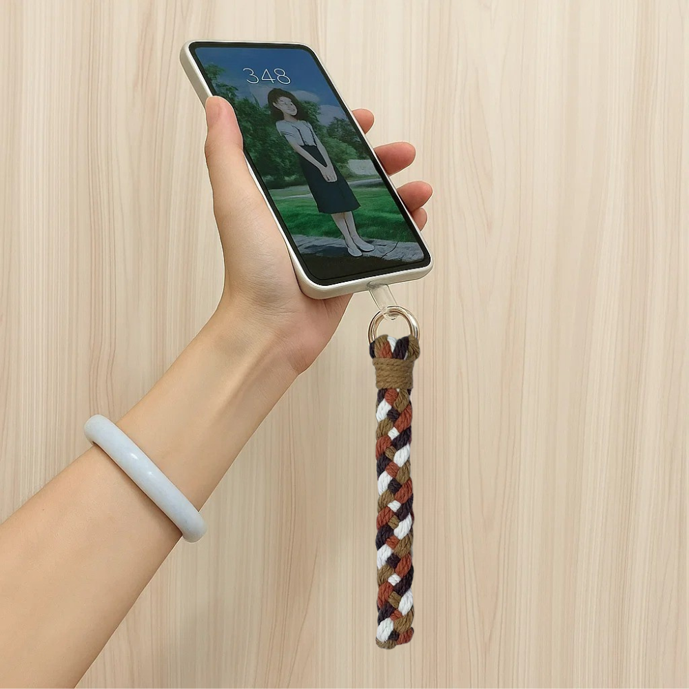 Набір макраме для в'язання і плетіння брелока «Косичка» для ключів колір білий, помаранчевий, 2 відтінки коричневого Кам'янець-Подільський - фото 2