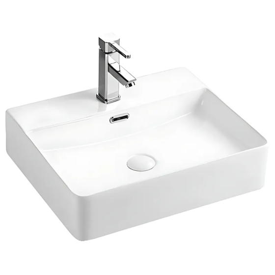 Раковина підвісна-накладна Mixxus Premium  QUADRO-0203 500x420x130mm (отвір під змішувач, перелив) (MP6718)   ( 21400 ) Харків