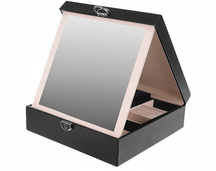 Скринька - футляр для зберігання прикрас з ключем Beautylushh (8896) Black Нововолинськ - фото 4