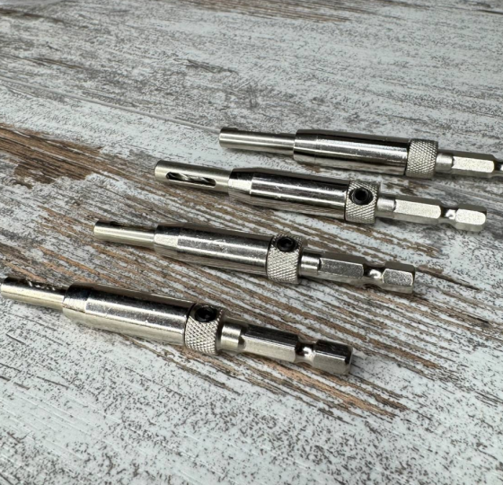 Набор самоцентрирующихся сверл 4 шт для мебели, дверных петель и замков, hex 6.35 мм Киев