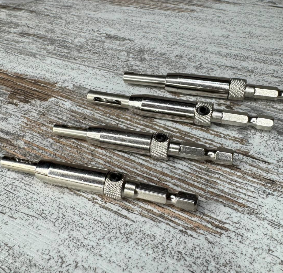 Набор самоцентрирующихся сверл 4 шт для мебели, дверных петель и замков, hex 6.35 мм Киев - изображение 2