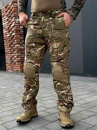 Військові чоловічі штани мультикам з наколінниками ріп стоп весна літо осінь з захистом колін Львів