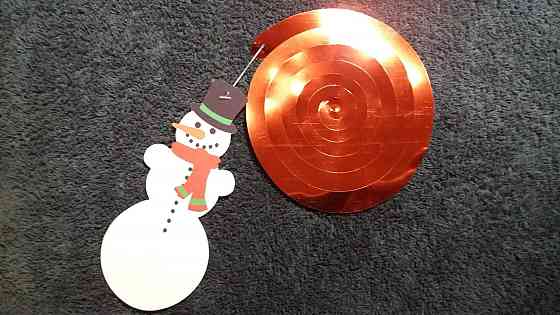 Гирлянда для нового года Снеговик 15 на 7 см разноцветный Киев