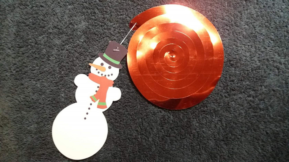 Гирлянда для нового года Снеговик 15 на 7 см разноцветный Киев - изображение 1