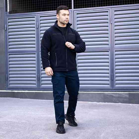 Толстовка флісова Pobedov Voin з липучками Темно-синій M BLto2 541Mdb Київ