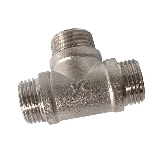 Тройник 1/2'' наруж/наруж/наруж никель Харьков - изображение 1