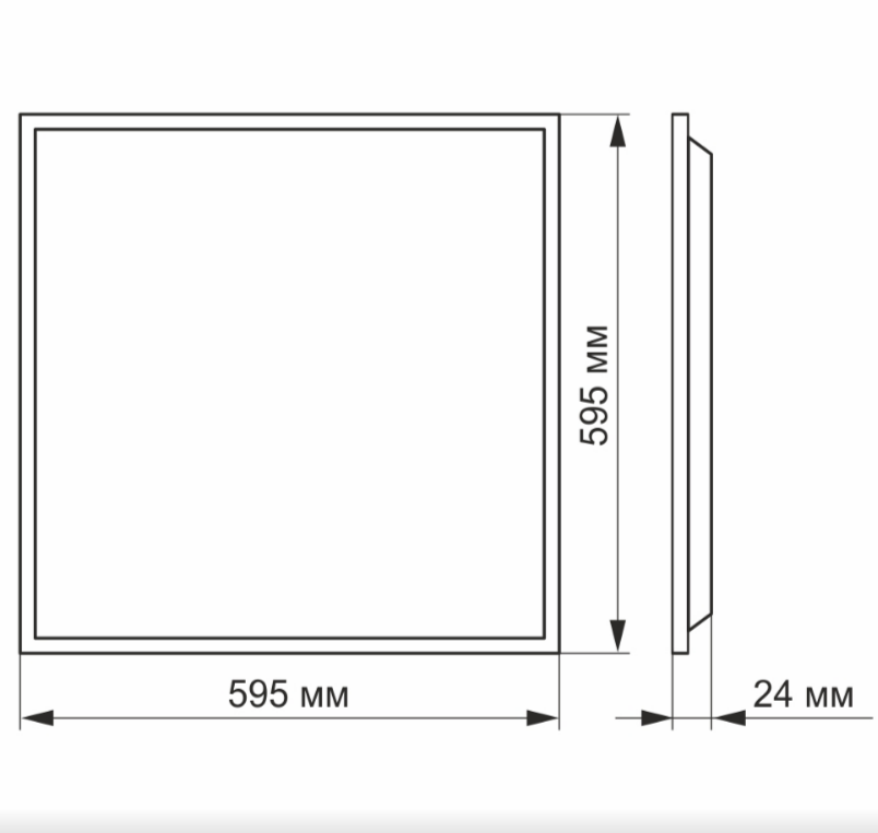 LED Панель 60 W 4100 К матова VL-Pb604W(2) Videx Житомир - фото 4