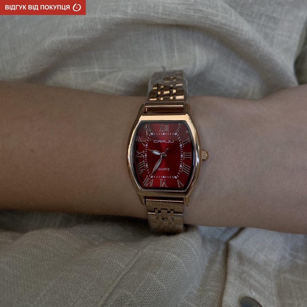 Часы женские наручные Crrju France Золотистый Киев - изображение 19