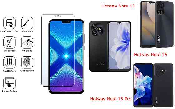Защитное стекло NeoGlass для Hotwav Note 13, Note 15, Note 15 Pro – ультрапрозрачное и устойчивое Киев