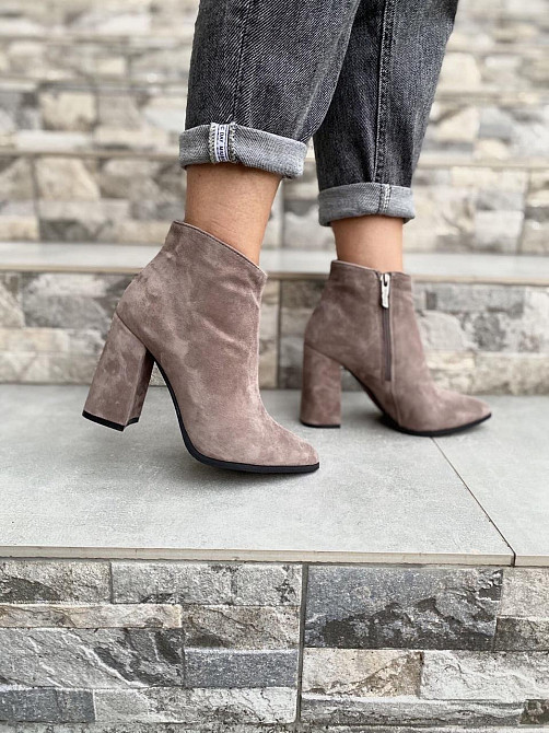 Nivelle Черевики жіночі NIVELLE капучино натуральна замша 37р. каблук 9.5см висота 10см (3026) Коломия - фото 5