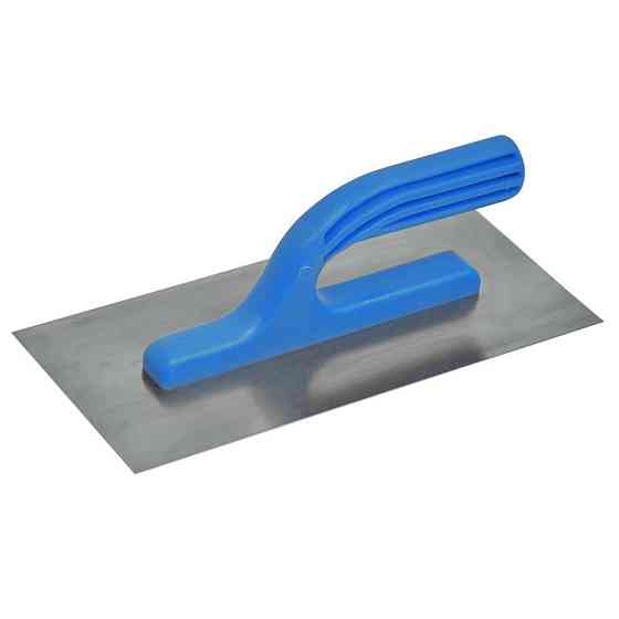 Терка нержавійка гладка з пластиковою ручкою 125*270 мм, Україна Харків