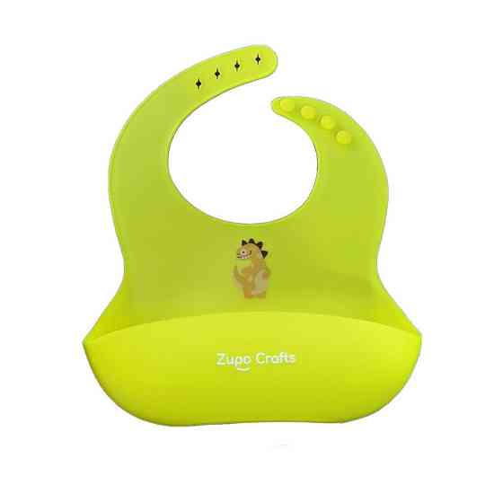 Слюнявчик силиконовый Zupo Crafts Dino желтый Киев